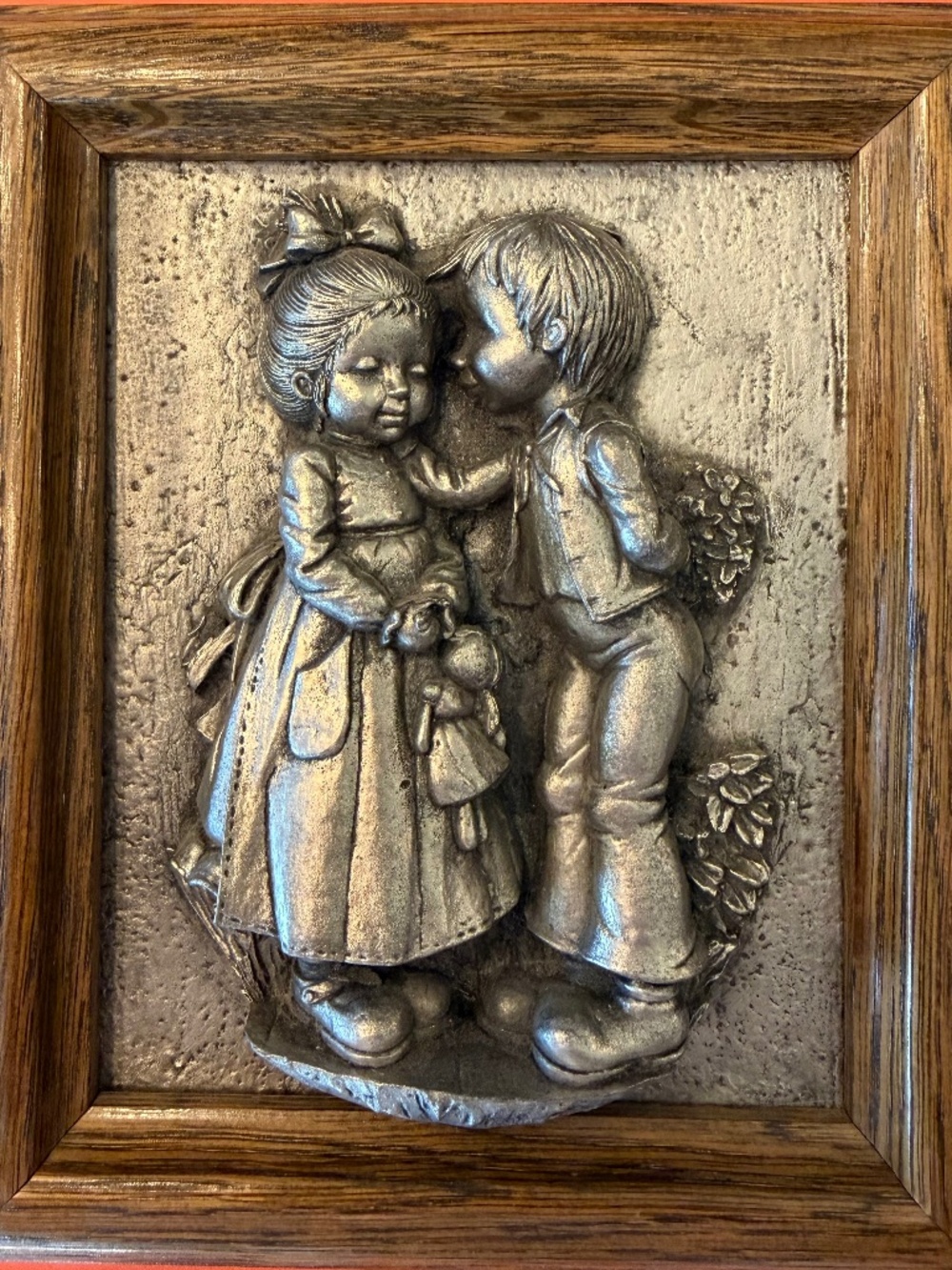 Vintage German Framed Zinn-Relief